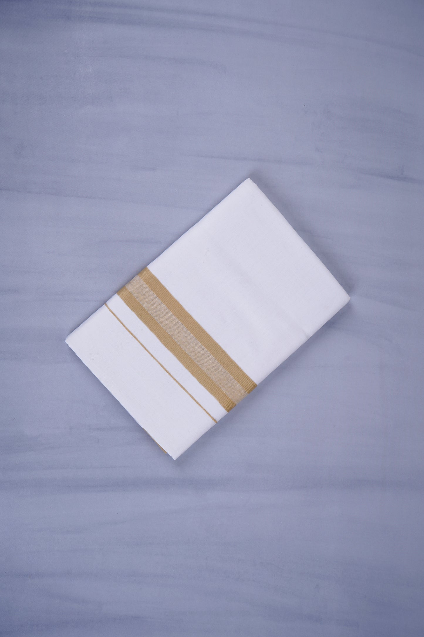 KERALOOM FINISH COTTON 329 W/D DHOTI 3.80 MTR - Light Glod