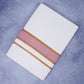 Feather Finish Cotton 2929 W/D Dhothie 3.80 MTR - Pink