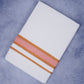Feather Finish Cotton 2929 W/D Dhothie 3.80 MTR - Orange