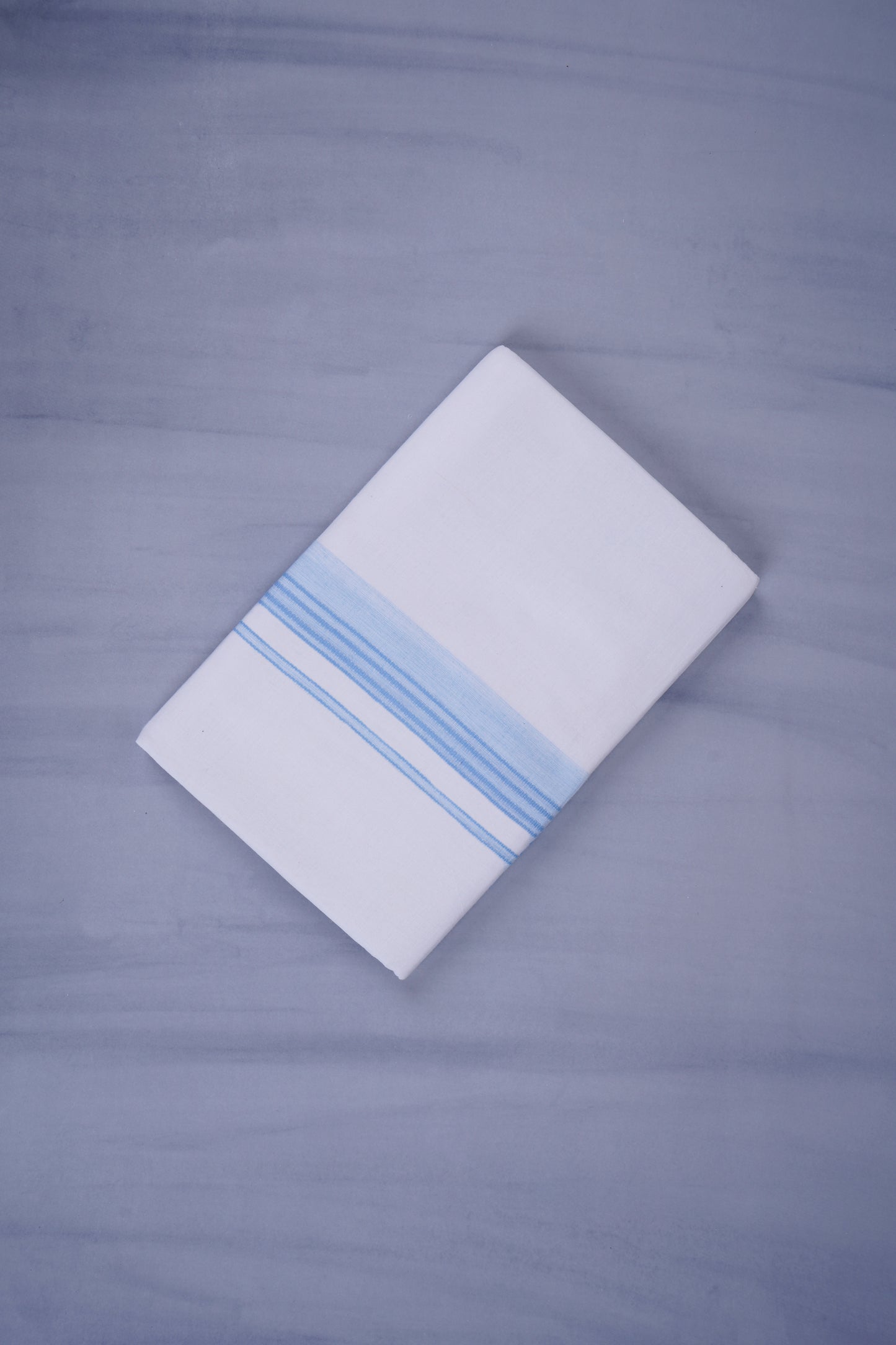 KERALOOM FINISH COTTON 333 W/D DHOTI 3.80 MTR - Sky Blue