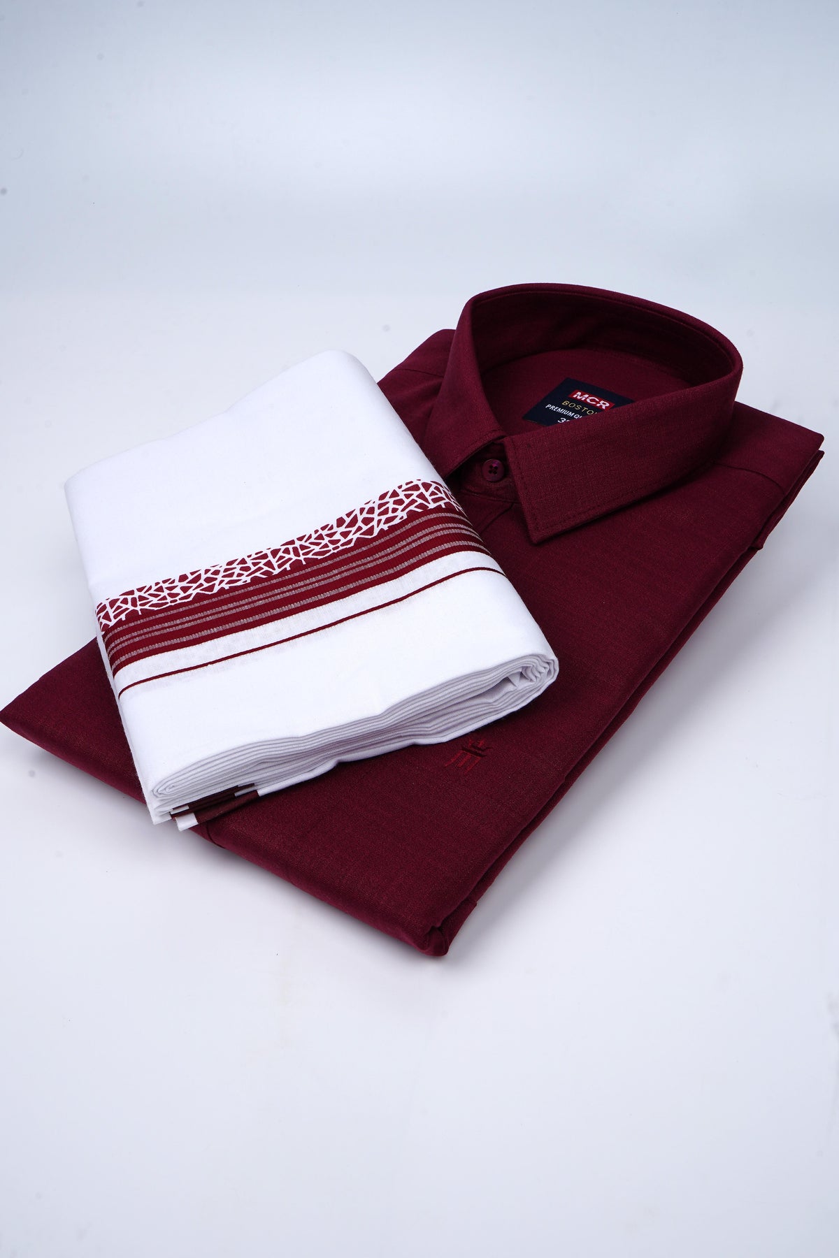 Boston Fancy Single Set F/S - (Assorted Pattern) - 06 Maroon