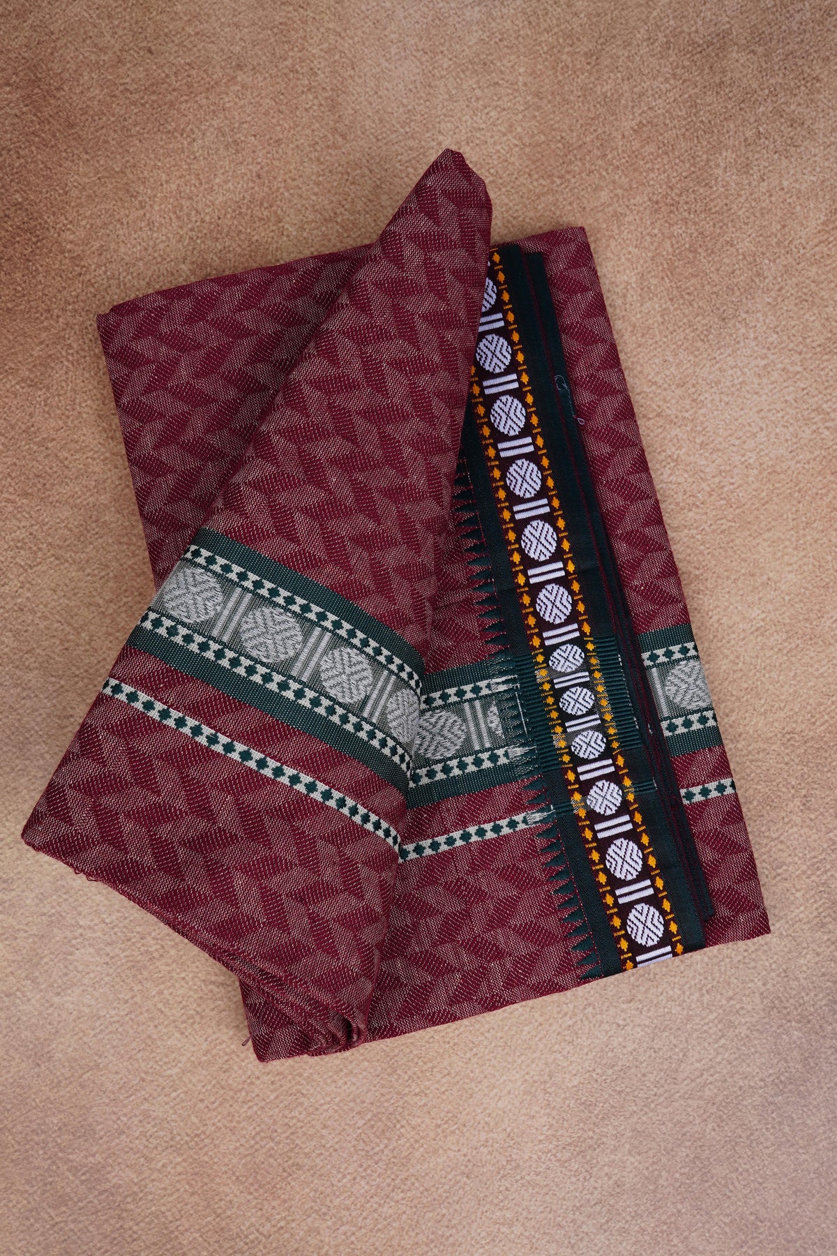 Sulthan Colours Dhoti - Maroon