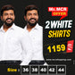 Mr. MCR Offer Combo White Shirt (Buy 1 get 1 free)