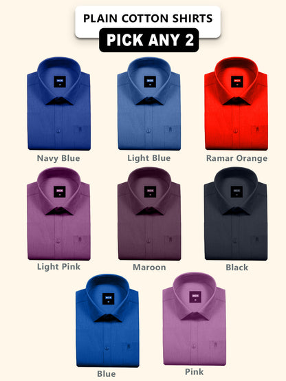 Great MCR Offer Combo Half Sleeve Colour Shirt (Buy 1 get 1 free) - 38 size