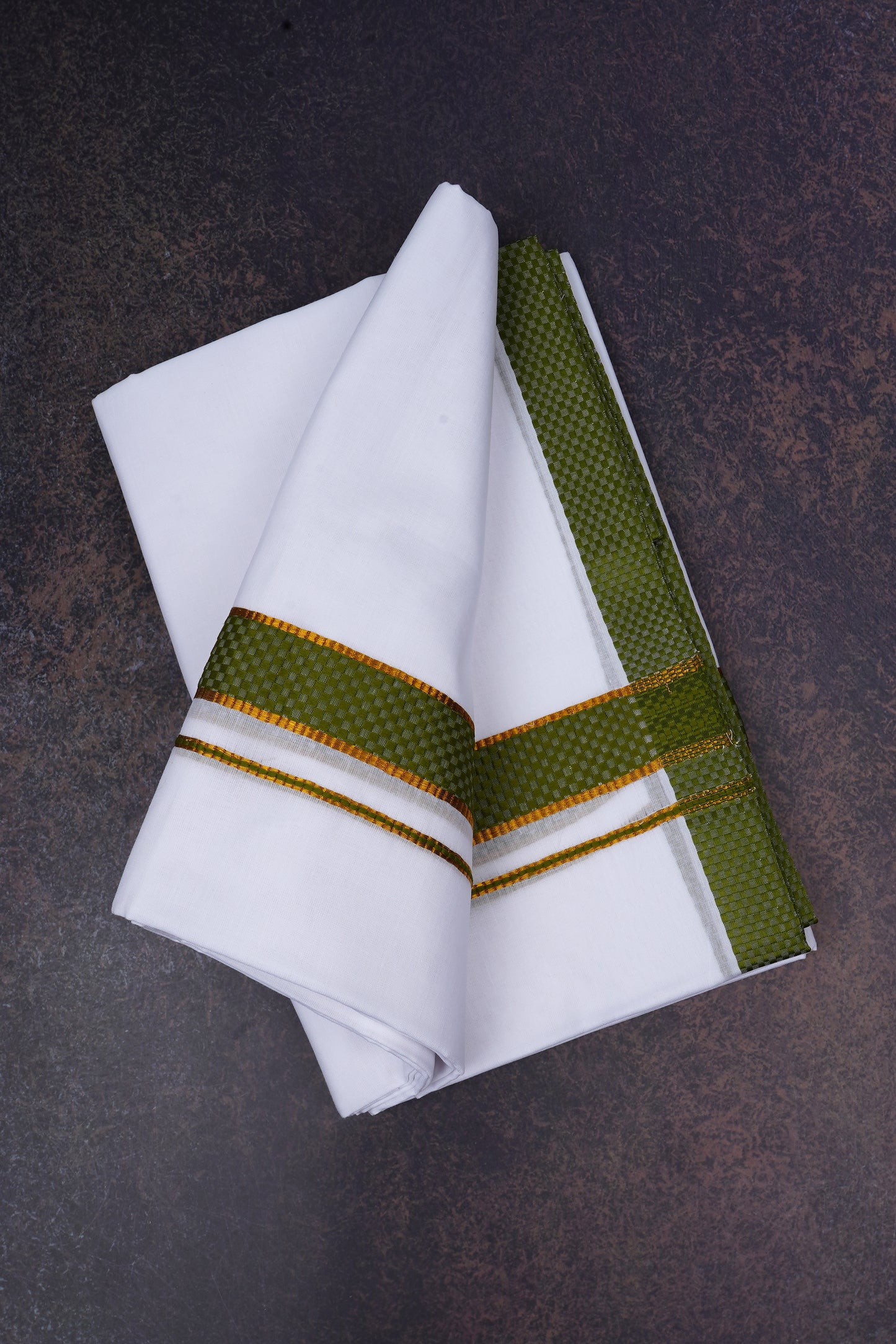 FD-200 W/D DHOTI 3.80 MTR-Dark Green