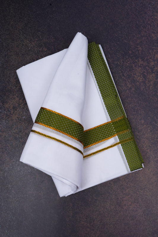 FD-200 W/D DHOTI 3.80 MTR-Dark Green