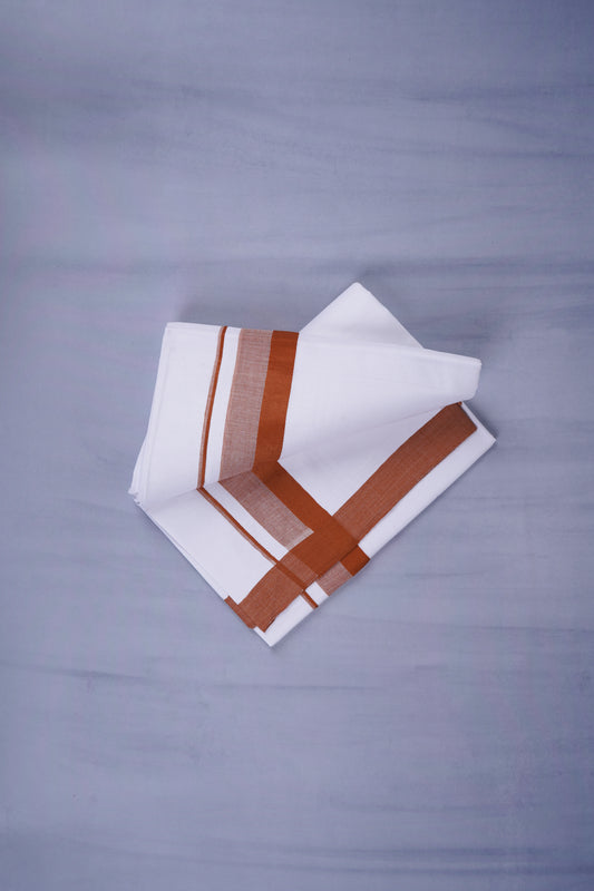KERALOOM FINISH COTTON 332 W/D DHOTI 3.80 MTR - Brown