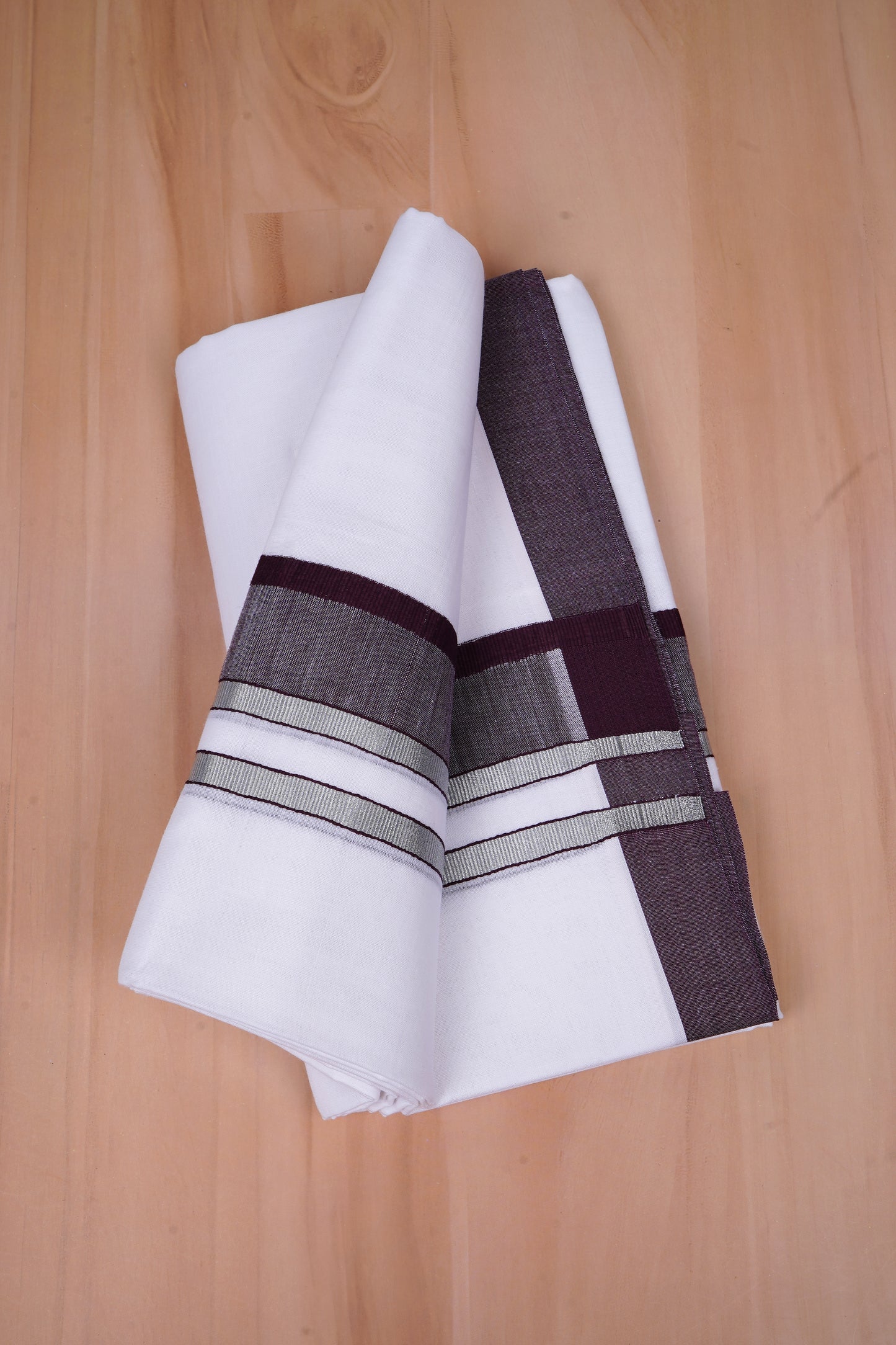 FCD-525 W/D DHOTI 3.80 MTR-Dark Maroon