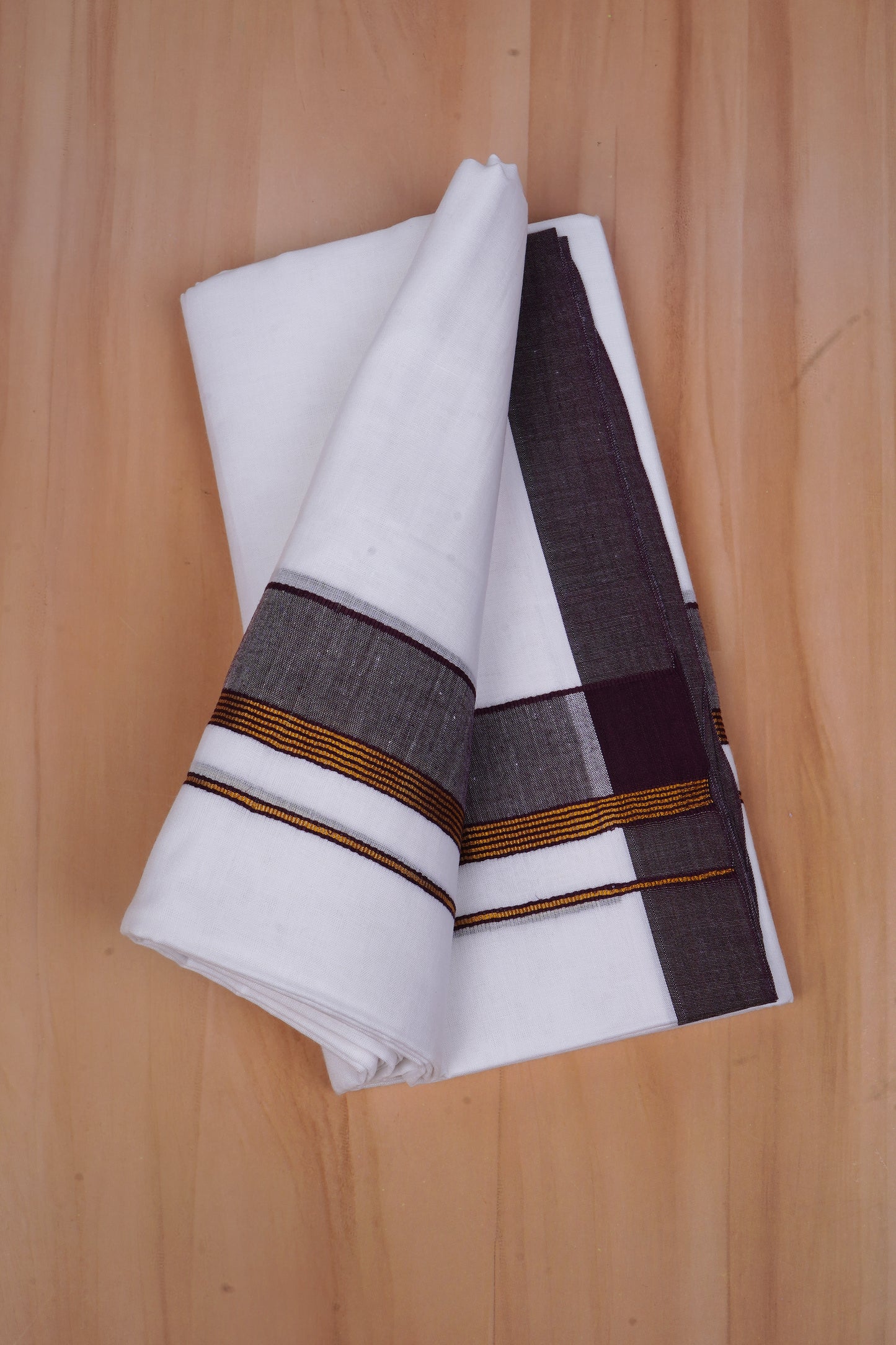 FCD-524 W/D DHOTI 3.80 MTR-Light Brown