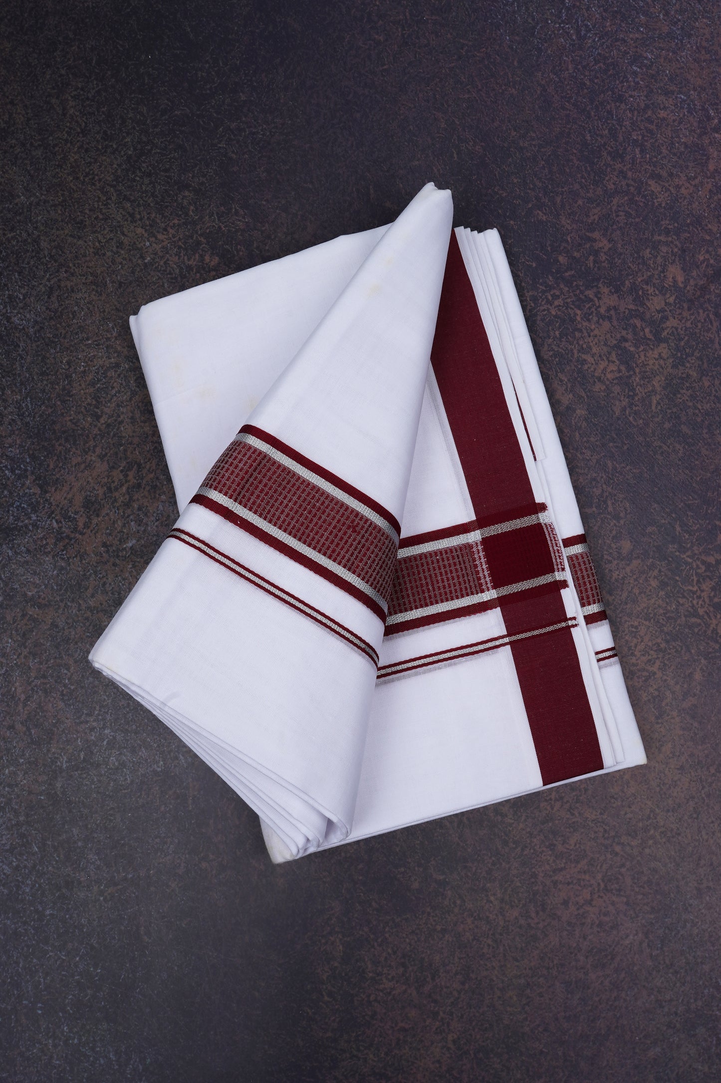 FD-167 W/D DHOTI 3.80 MTR-Maroon