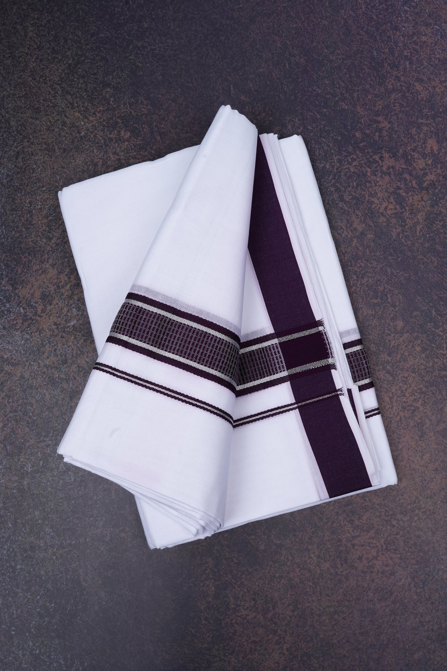 FD-167 W/D DHOTI 3.80 MTR-Dark maroon