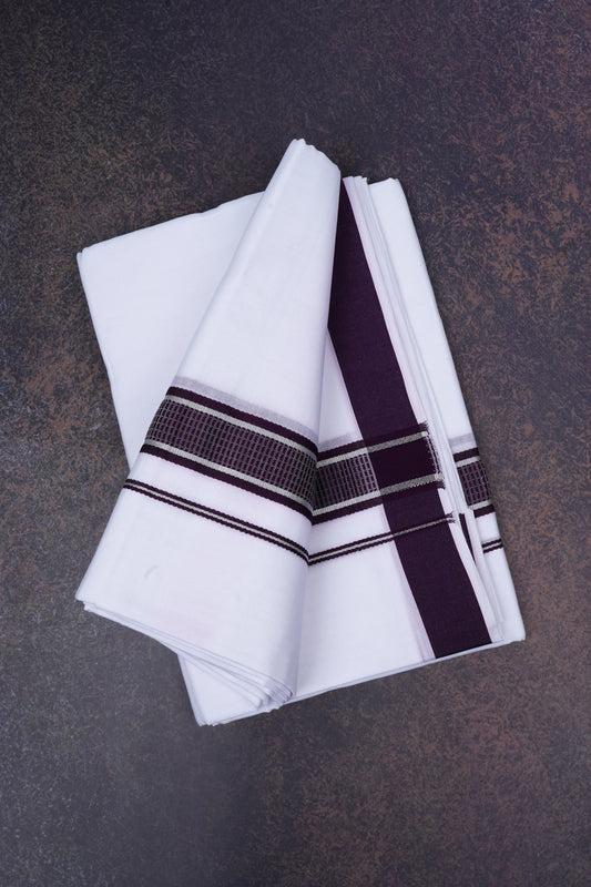 FD-167 W/D DHOTI 3.80 MTR-Dark maroon
