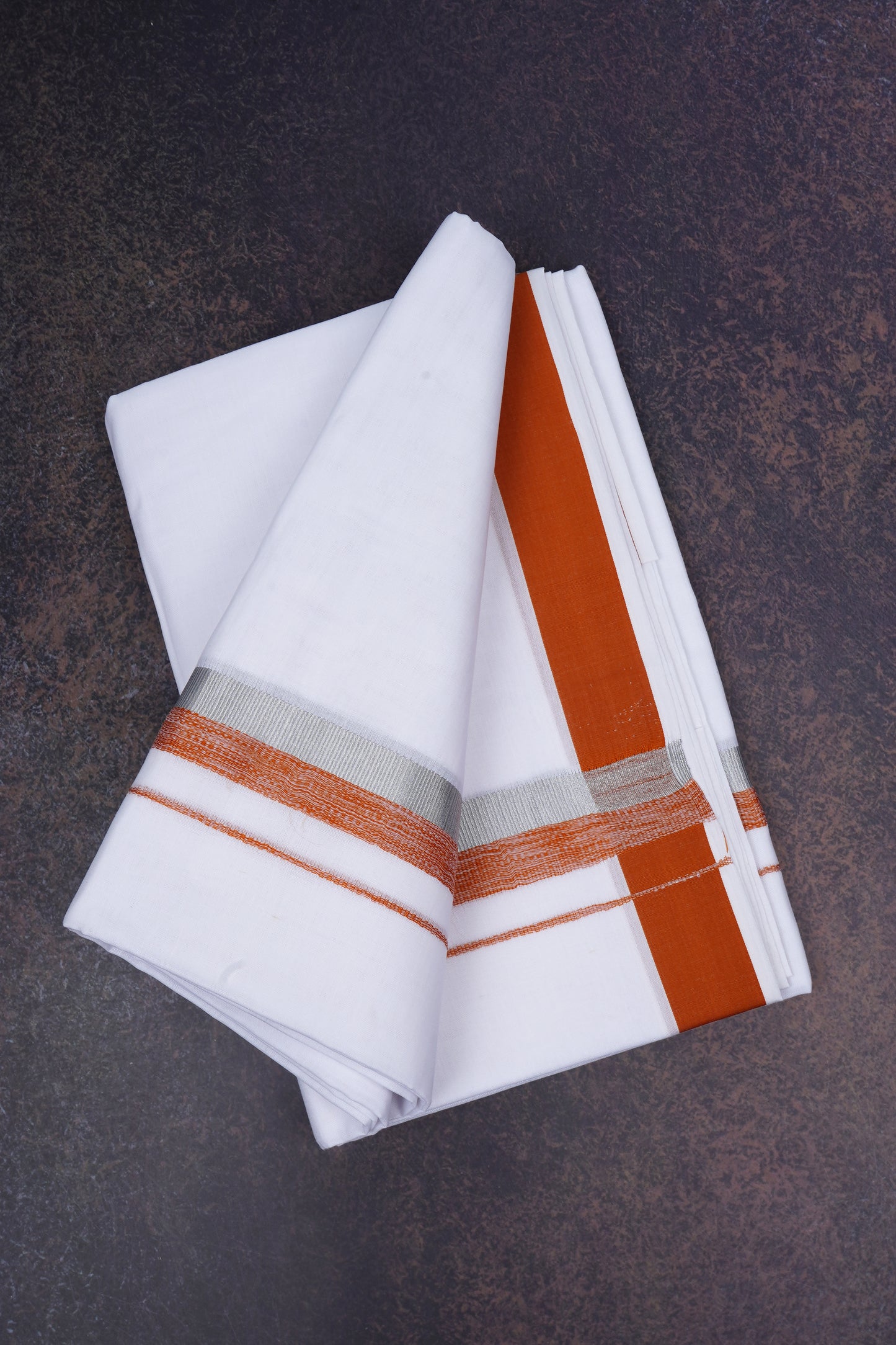 FD-168 W/D DHOTI 3.80 MTR-Dark Brown