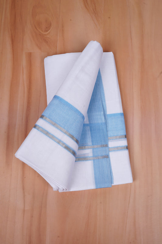 FCD-525 W/D DHOTI 3.80 MTR-Sky Blue