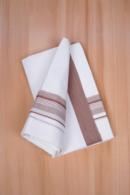 FCD-387 W/D DHOTI 3.80 MTR - Light Brown