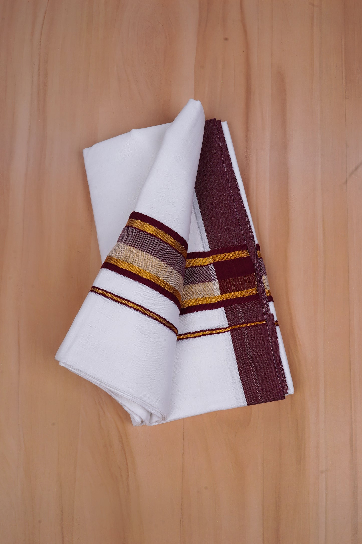 FCD-519 W/D DHOTI 3.80 MTR-Dark Maroon