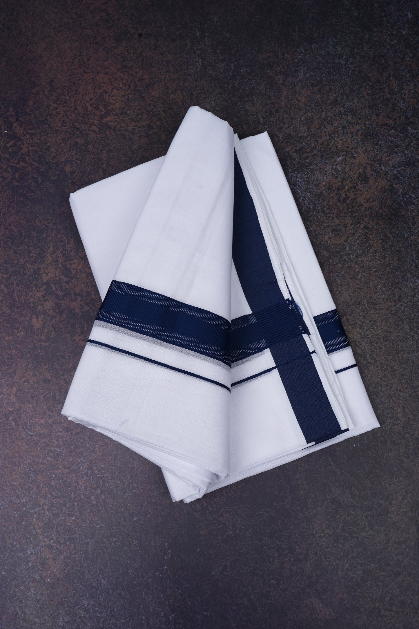 FD-177 W/D DHOTI 3.80 MTR-Dark Blue