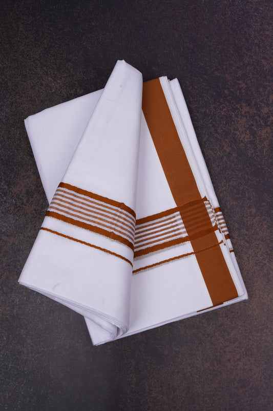 FD-162 W/D DHOTI 3.80 MTR-Dark Brown
