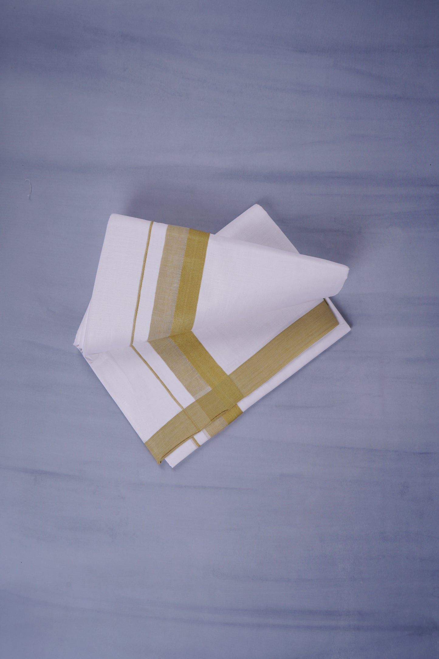 KERALOOM FINISH COTTON 332 W/D DHOTI 3.80 MTR - Gold Yellow