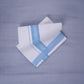 KERALOOM FINISH COTTON 329 W/D DHOTI 3.80 MTR - Sky Blue