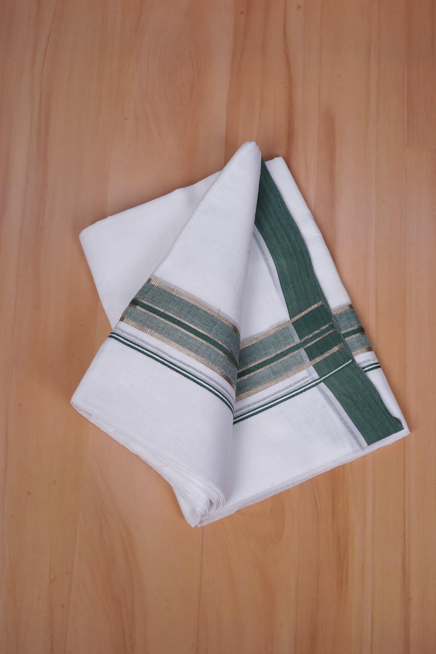 FCD-477 W/D DHOTI 3.80 MTR - Dark Green