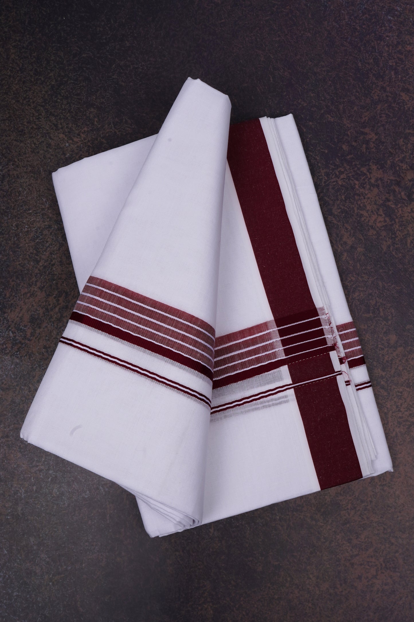 FD-133 W/D DHOTI 3.80 MTR-Dark maroon