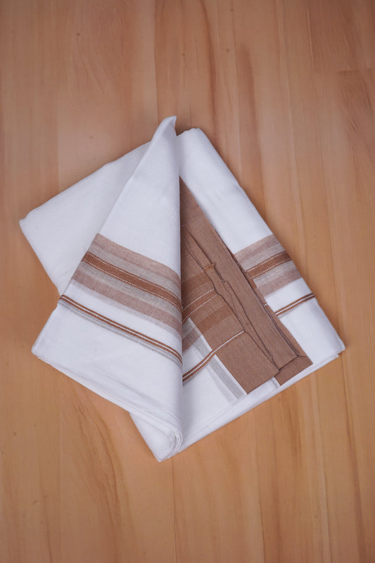 FCD-582 W/D DHOTI 3.80 MTR -Brown