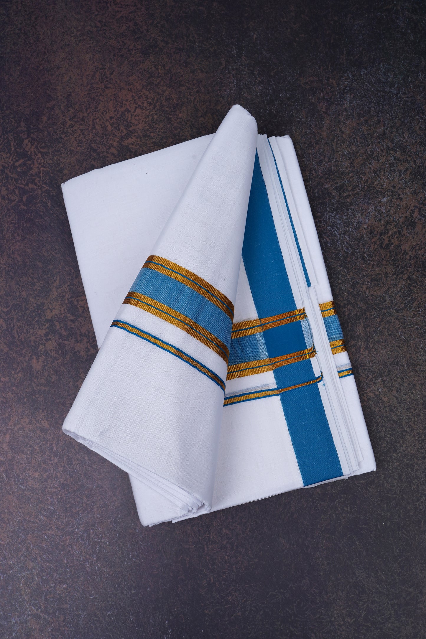 FD-172 W/D DHOTI 3.80 MTR-Dark Blue
