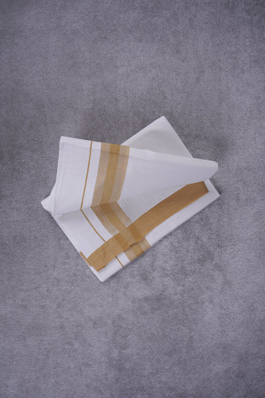 KERALOOM FINISH COTTON 326 W/D DHOTI 3.80 MTR - Light Brown