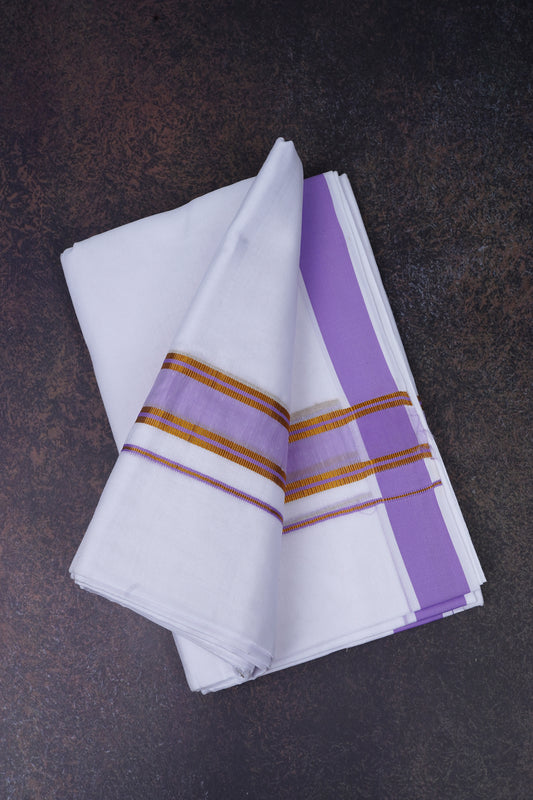 FD-172 W/D DHOTI 3.80 MTR-Purple