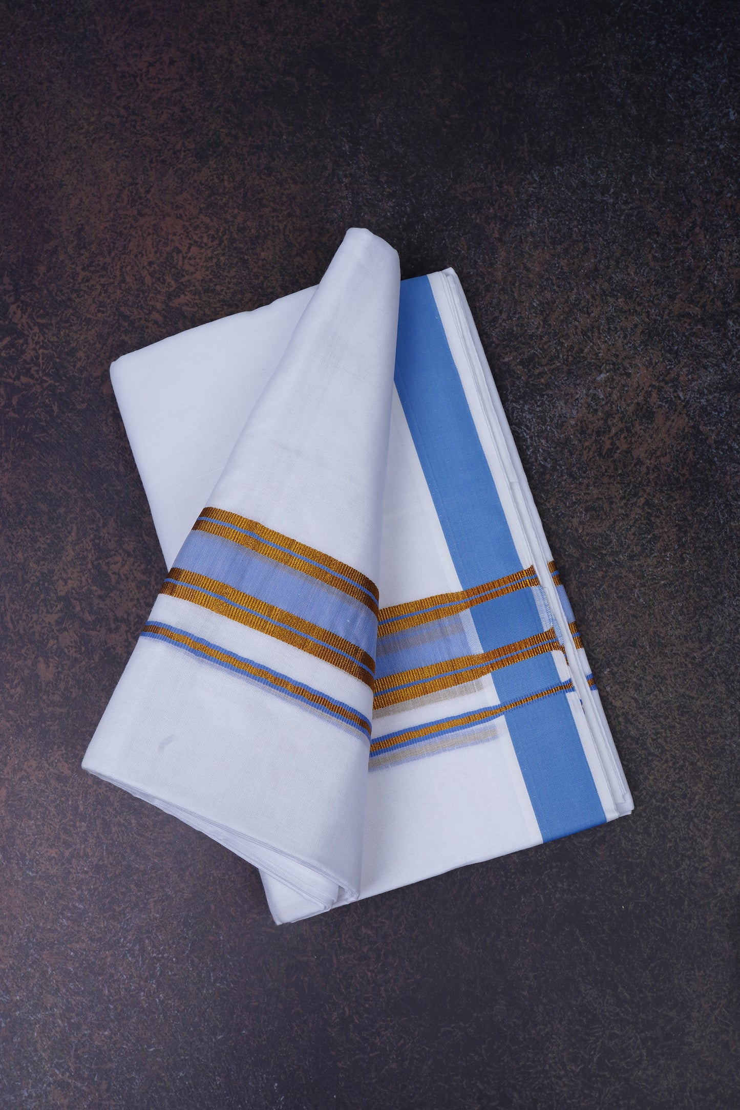 FD-172 W/D DHOTI 3.80 MTR-Blue