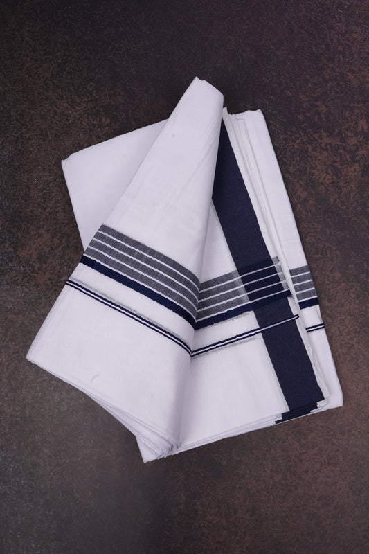 FD-133 W/D DHOTI 3.80 MTR-Dark Blue