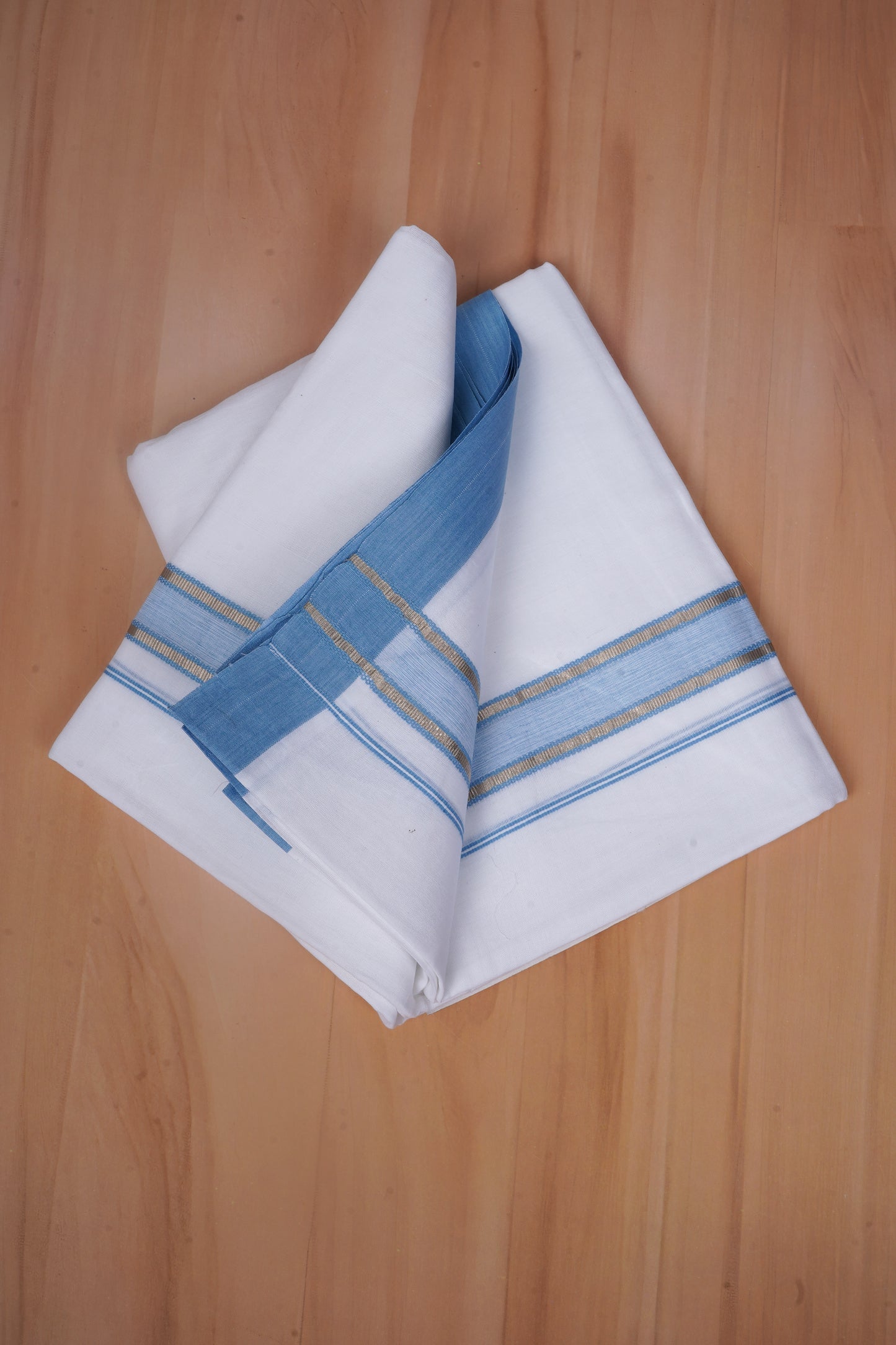 FCD-517 W/D DHOTI 3.80 MTR - Light Blue
