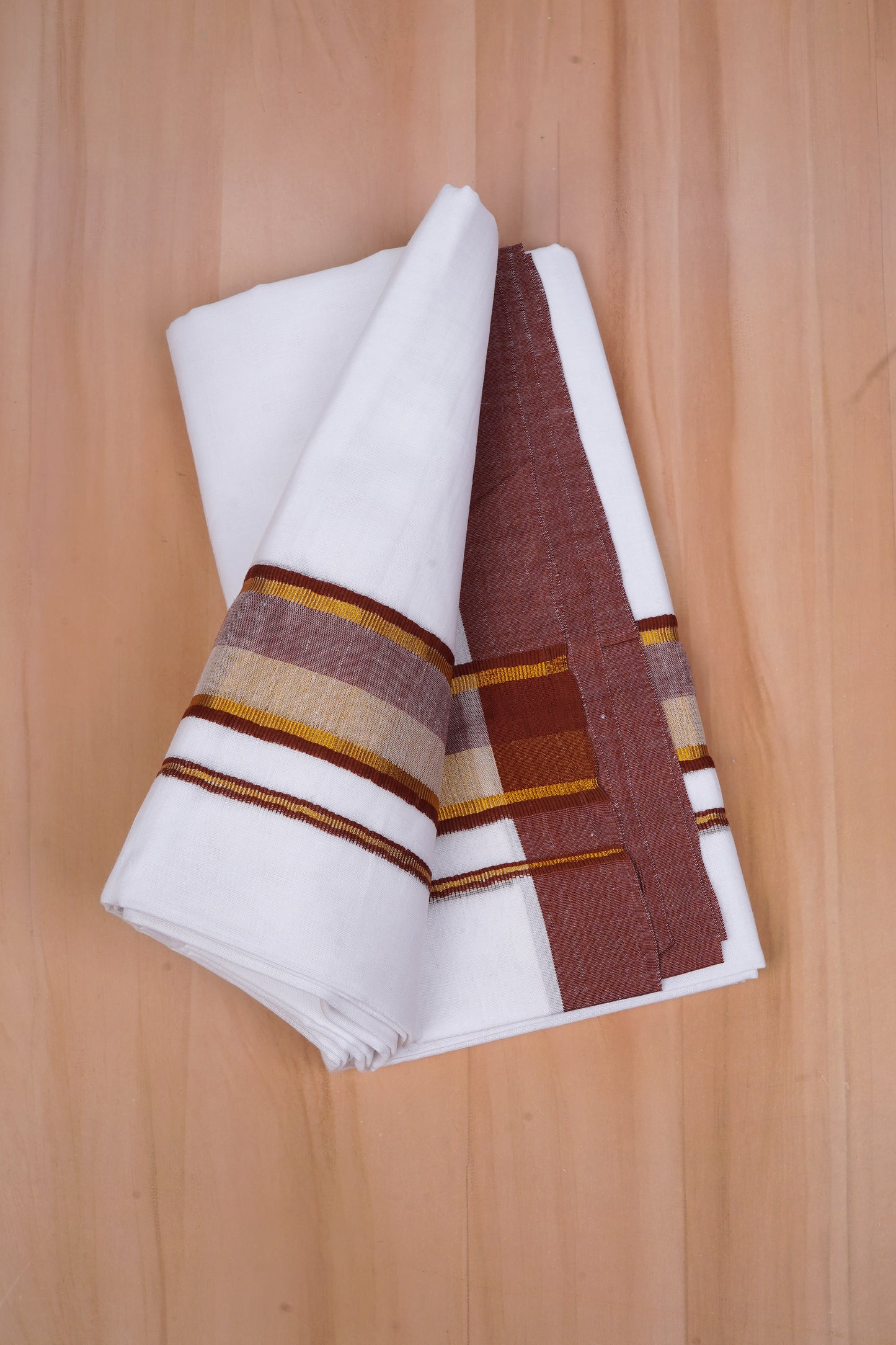 FCD-519 W/D DHOTI 3.80 MTR-Light Brown