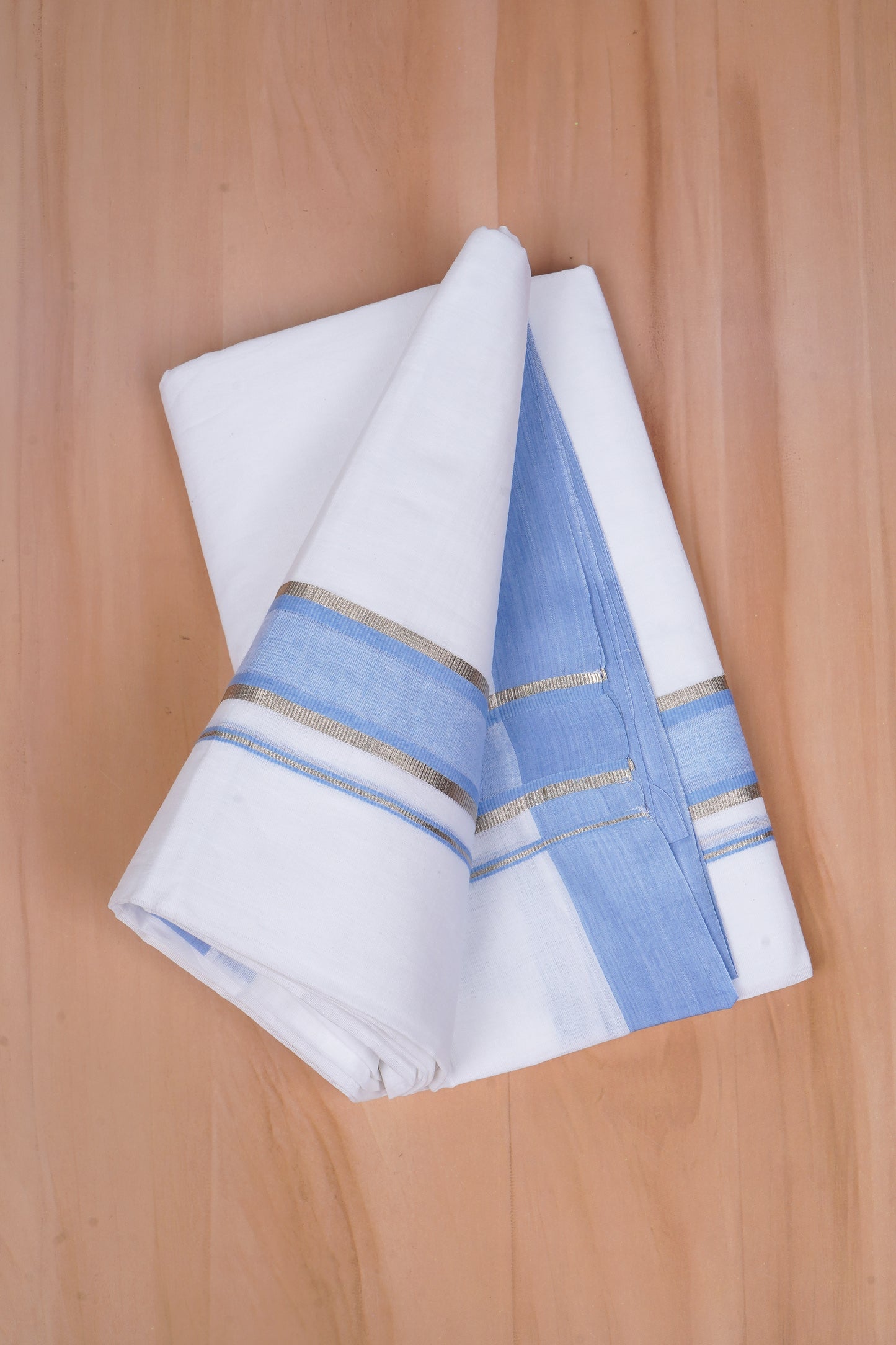 FCD-409 W/D DHOTI 3.80 MTR - Sky Blue