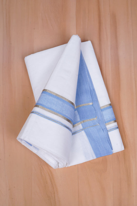 FCD-409 W/D DHOTI 3.80 MTR - Sky Blue