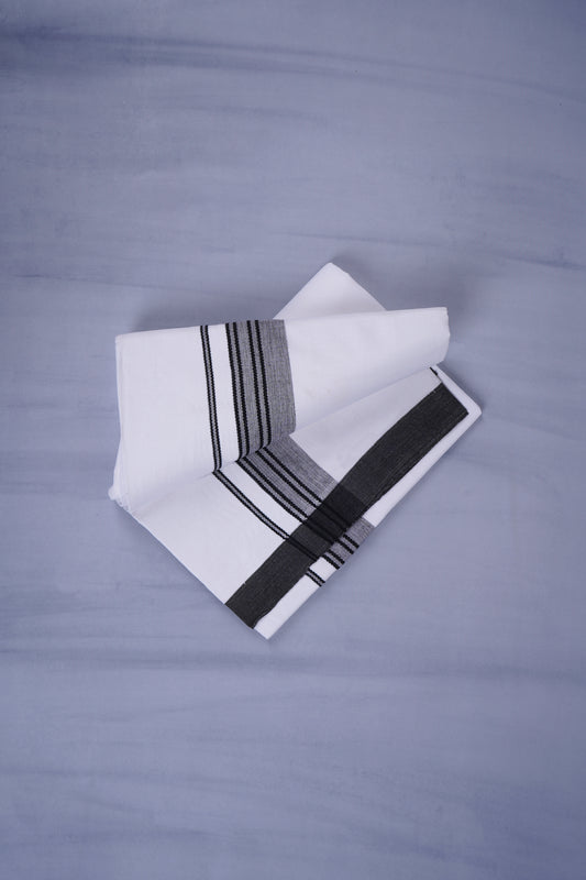 KERALOOM FINISH COTTON 333 W/D DHOTI 3.80 MTR - Black