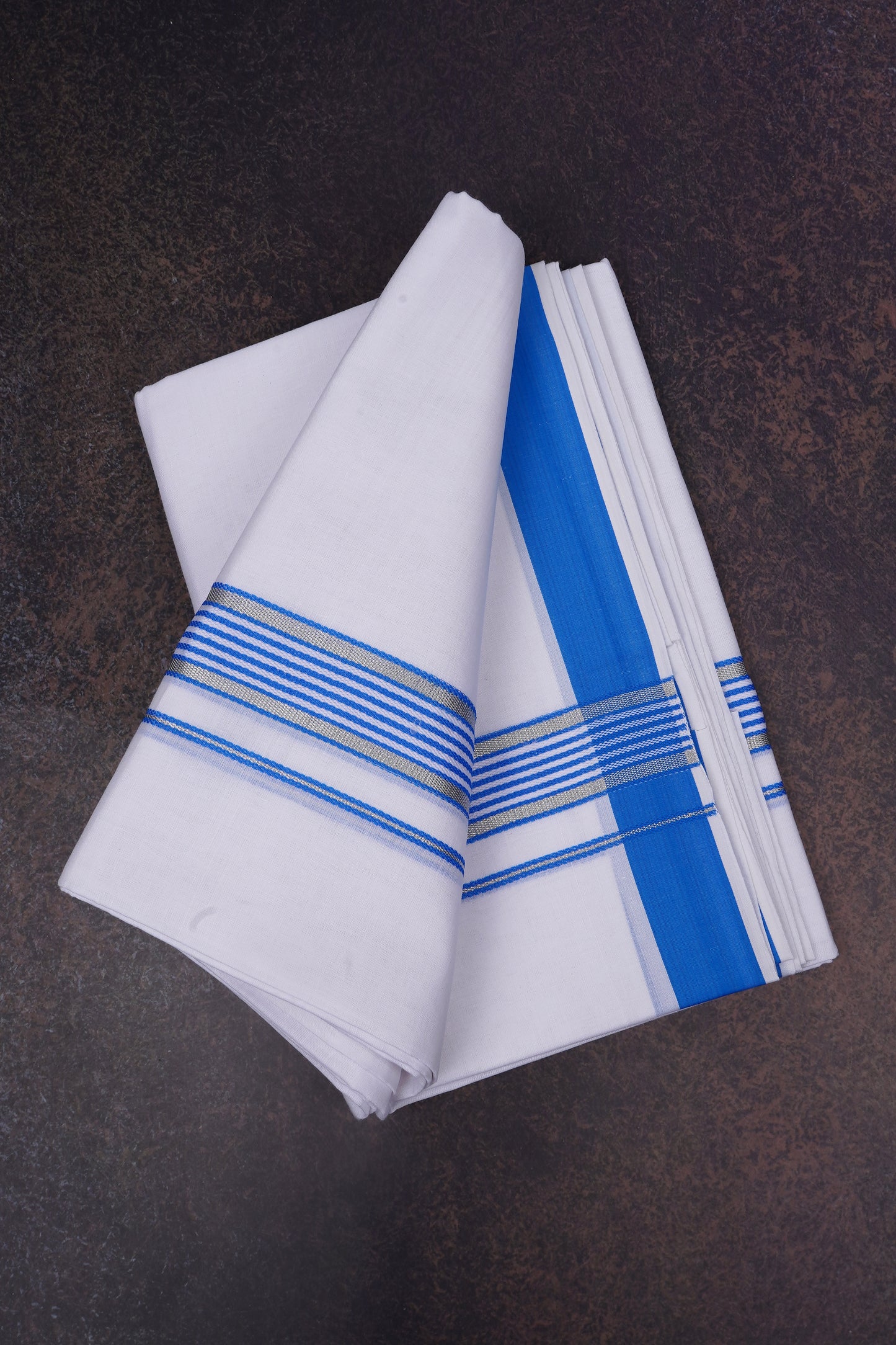 FD-137 W/D DHOTI 3.80 MTR-Sky Blue