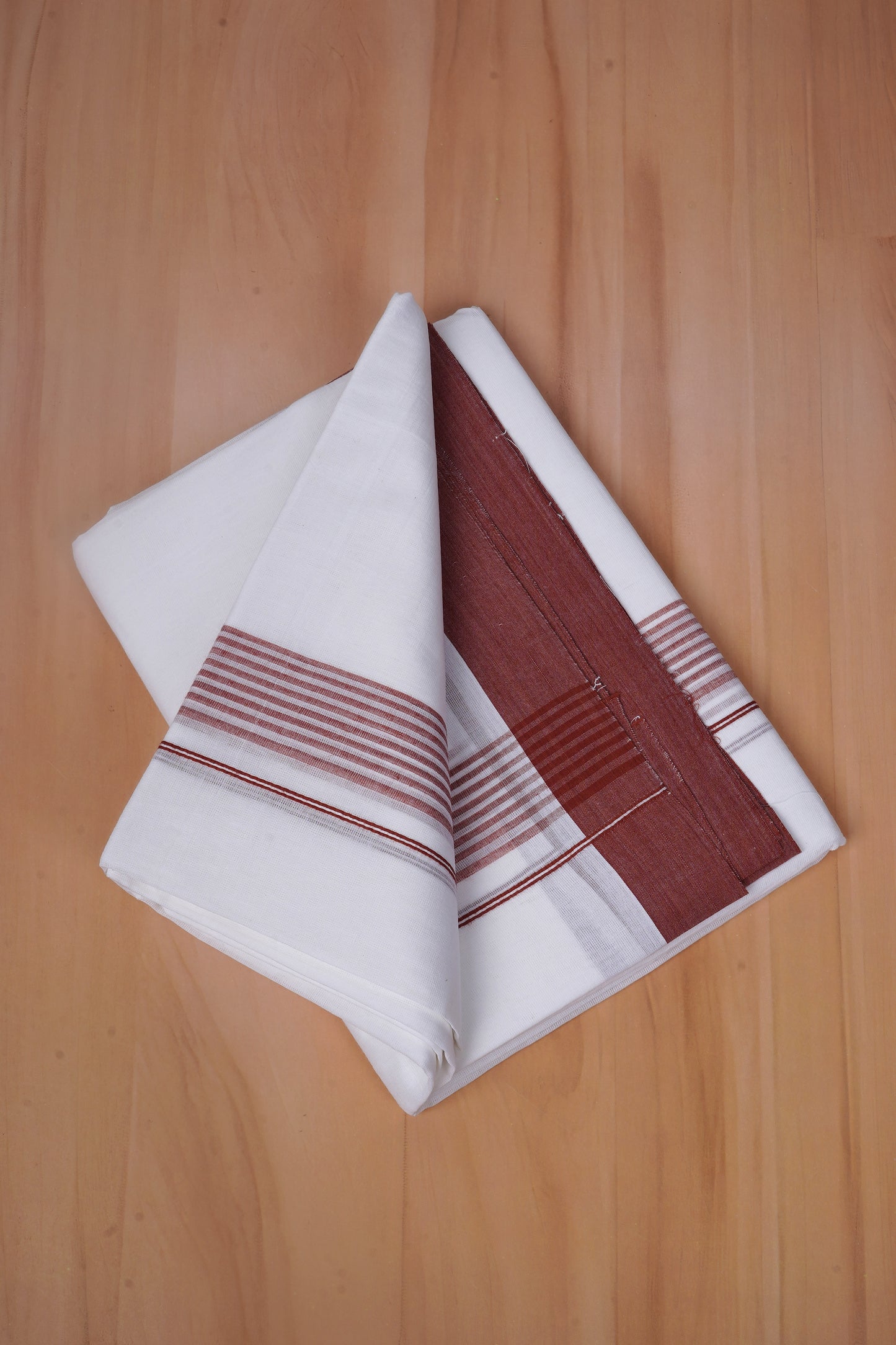 FCD-512 W/D DHOTI 3.80 MTR - Light Brown