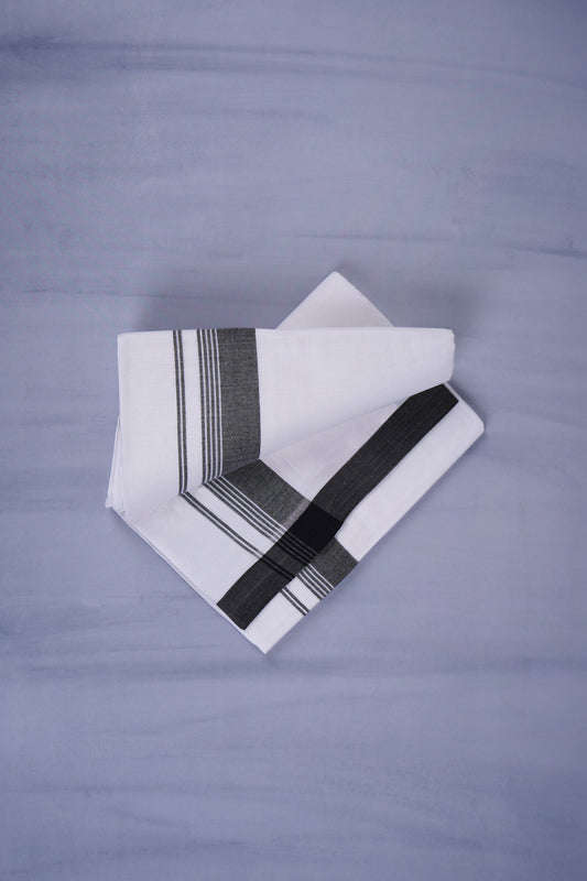 KERALOOM FINISH COTTON 327 W/D DHOTHIE 3.80 MTR - Black