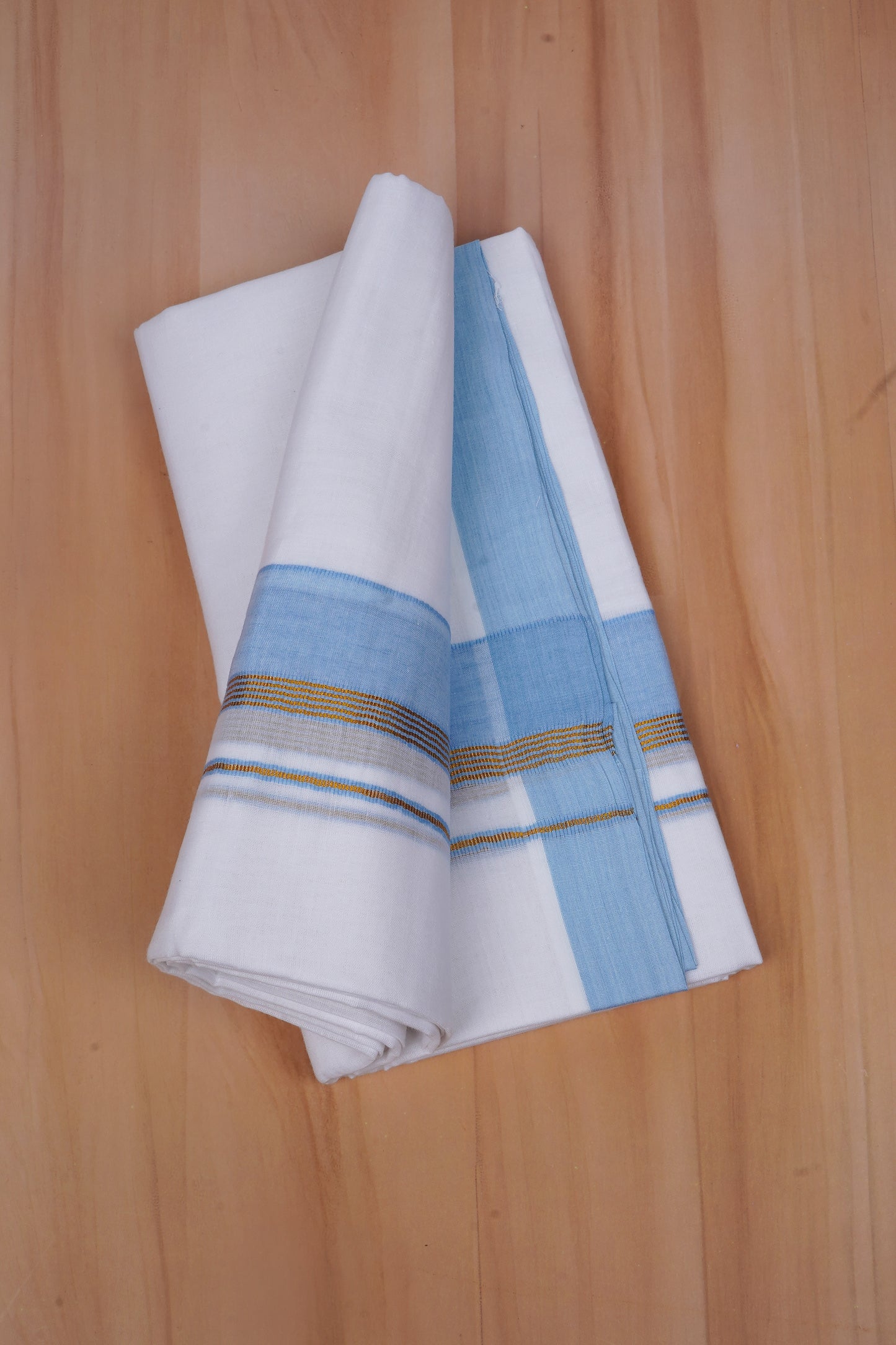 FCD-524 W/D DHOTI 3.80 MTR-Sky Blue