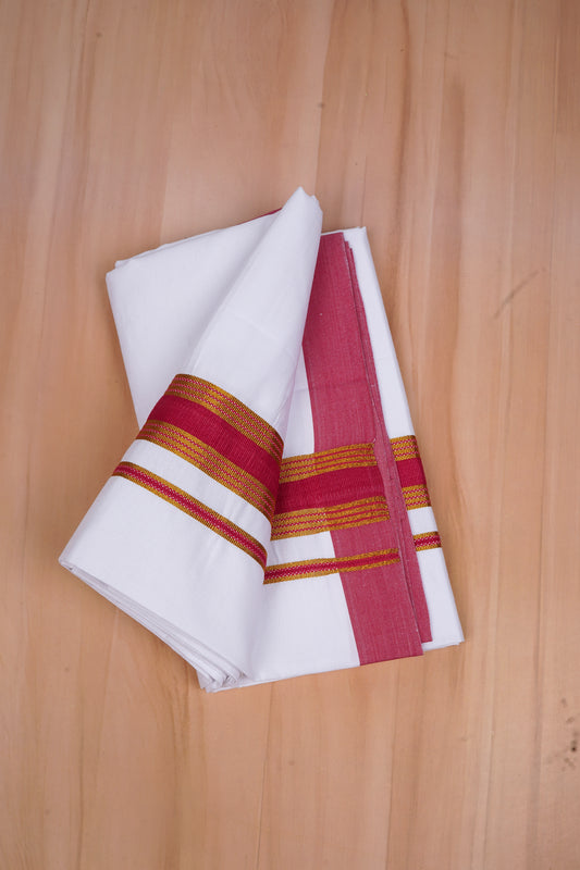 Gold Max W/S Dhoti 2.00 MTR - Red