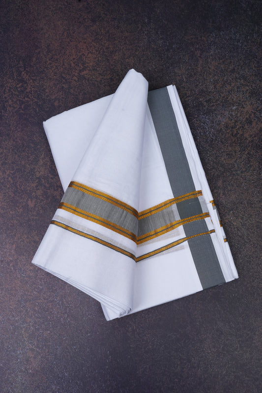 FD-172 W/D DHOTI 3.80 MTR- Gray