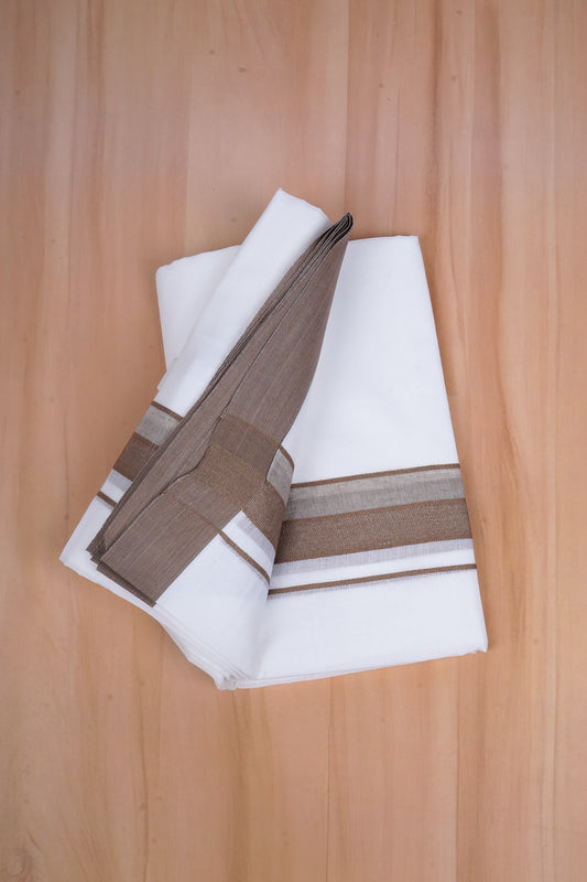 FCD-417 W/D DHOTI 3.80 MTR - Light Brown