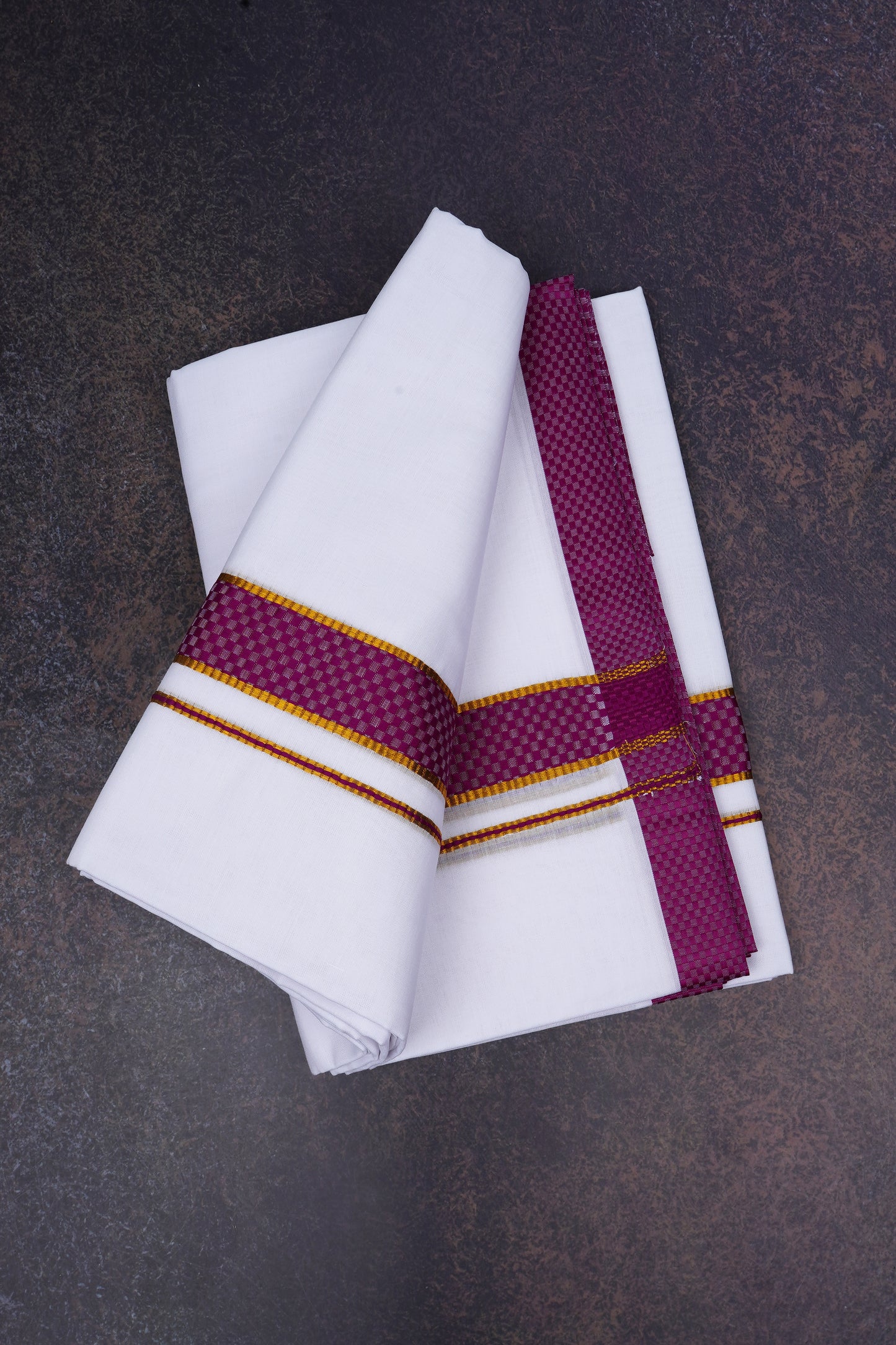 FD-200 W/D DHOTI 3.80 MTR-Dark Pink