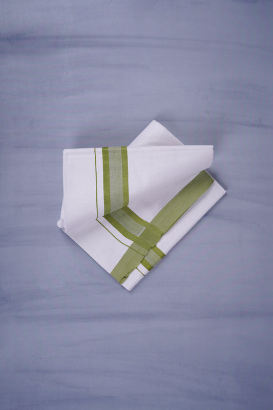 KERALOOM FINISH COTTON 329 W/D DHOTI 3.80 MTR - Green
