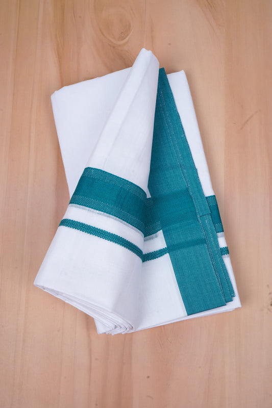 425FCD-02 W/D DHOTI 4.25 MTR- Peacock Blue