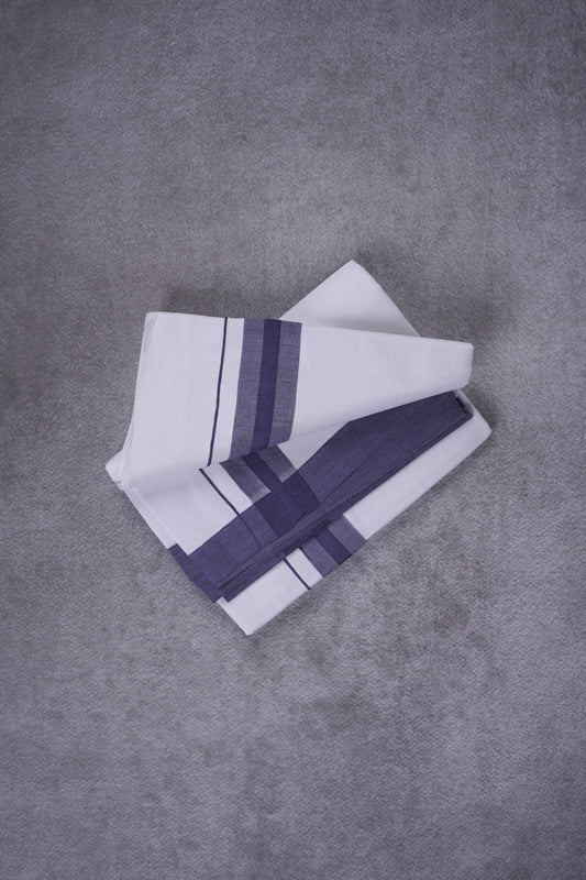 KERALOOM FINISH COTTON 326 W/D DHOTI 3.80 MTR - Light Violet