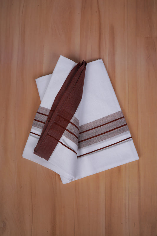 FCD-567 W/D DHOTI 3.80 MTR - Light Brown