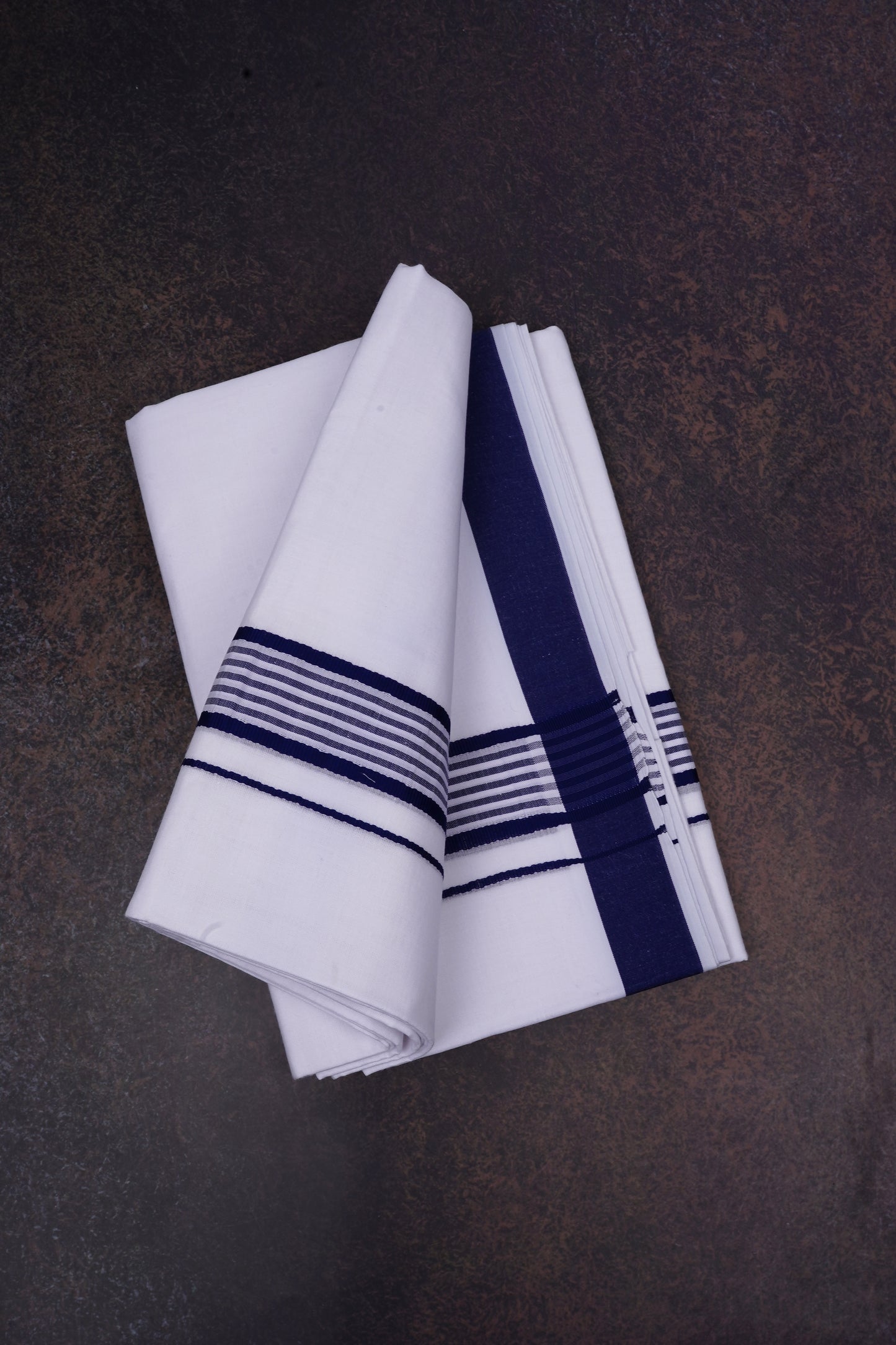 FD-162 W/D DHOTI 3.80 MTR-Navy Blue